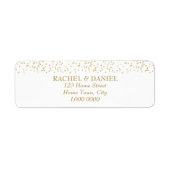 Étiquette d'adresse Confetti Poussière d'Or (Devant)