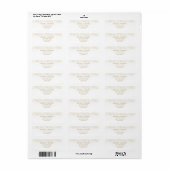 Étiquette d'adresse Confetti Poussière d'Or (Feuille entière)