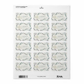 Étiquette d'adresse Crème Blanche Colombe Blanche (Feuille entière)