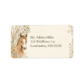 Étiquette d'adresse d'anniversaire de fille boho o (Devant)