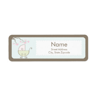 Étiquette d'adresse de Baby shower de transport -