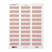 Étiquette d'adresse de chat de cerise mignonne (Feuille entière)