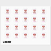 Étiquette d'adresse de cœurs en fleurs (Feuille)