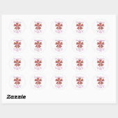 Étiquette d'adresse de cœurs en fleurs (Feuille)