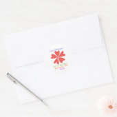 Étiquette d'adresse de cœurs en fleurs (Enveloppe)