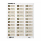 Étiquette d'adresse de courtepointie de grange vie (Feuille entière)