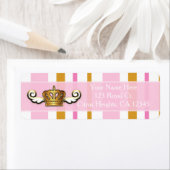 Étiquette d'adresse de fête de Princesse Rose Cour (En situation)
