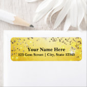 Étiquette d'adresse de fête élégante scintillante (En situation)