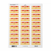 Étiquette d'adresse de feuilles d'érable rouges d' (Feuille entière)
