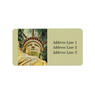 Étiquette d'adresse de la statue de la Liberté
