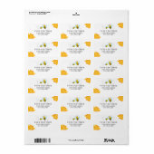 Étiquette d'adresse de l'abeille à miel (Feuille entière)