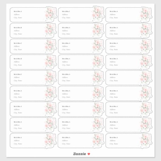 Étiquette d'adresse de l'invité de la délicate flo (Feuille)