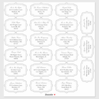 Étiquette d'adresse de l'invité de mariage de form