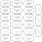 Étiquette d'adresse de l'invité de mariage de form (Devant)
