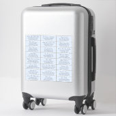 Étiquette d'adresse de l'invité de mariage Dove Bl (Sur valise)