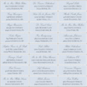 Étiquette d'adresse de l'invité de mariage Dove Bl (Devant)