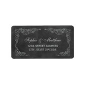Étiquette d'adresse de mariage au vignoble sur tab (Devant)