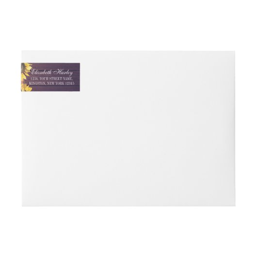 Étiquette d'adresse de mariage Automne Feuilles Ci (Devant)