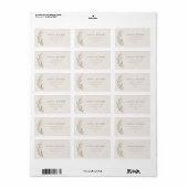 Étiquette d'adresse de mariage avec branche d'oliv (Feuille entière)