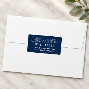Étiquette d'adresse de mariage avec écriture Mr et