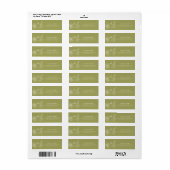 Étiquette d'adresse de mariage de citrouille verte (Feuille entière)