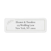 Étiquette d'adresse de mariage de luxe discret Ver (Devant)