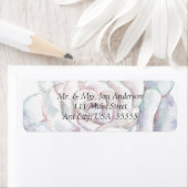Étiquette d'adresse de mariage de printemps avec m (En situation)