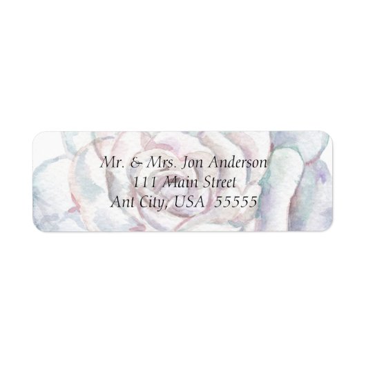 Étiquette d'adresse de mariage de printemps avec m (Devant)