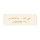 Étiquette d'adresse de mariage en calligraphie bei (Devant)