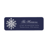 Étiquette d'adresse de mariage flocon de neige min (Devant)