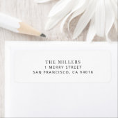 Étiquette d'adresse de mariage minimaliste moderne (En situation)