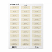 Étiquette d'adresse de mariage minimaliste moderne (Feuille entière)