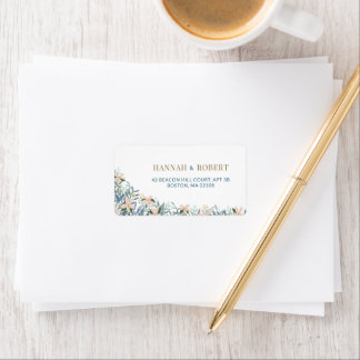 Étiquette d'adresse de mariage moderne pour jardin