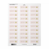Étiquette d'adresse de mariage Parfait Pear (Feuille entière)