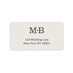 Étiquette d'adresse de mariage pour une fugue mode