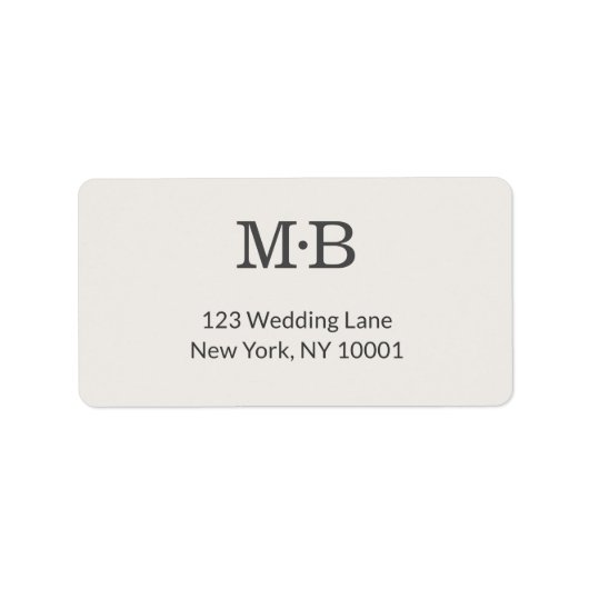 Étiquette d'adresse de mariage pour une fugue mode (Devant)