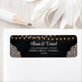 Étiquette d'adresse de mariage rustique élégant no (En situation)