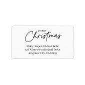 Étiquette d'adresse de Noël minimale | Simple Blan (Devant)