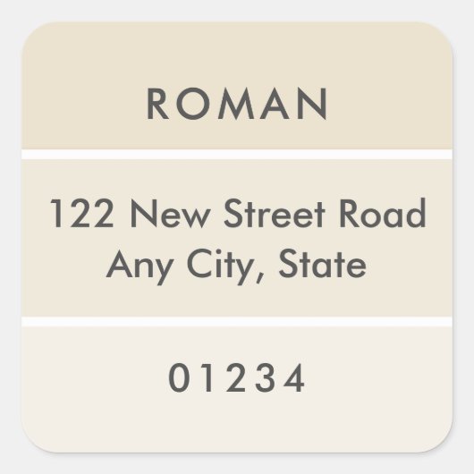 Étiquette d'adresse de peinture beige Fresh Paint (Devant)