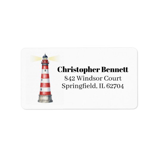 Étiquette d'adresse de phare (Devant)