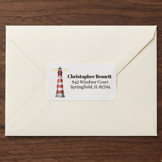 Étiquette d'adresse de phare