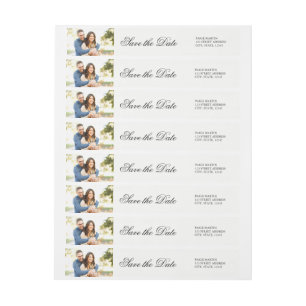 Étiquette d'adresse de photo élégante de sauvegard