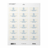 Étiquette d'adresse de réponse de mariage avec bla (Feuille entière)