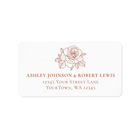 Étiquette d'adresse de réponse de mariage floral b (Devant)