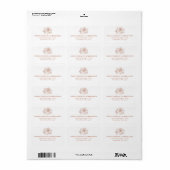 Étiquette d'adresse de réponse de mariage floral b (Feuille entière)