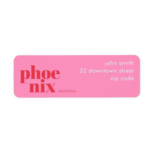 Étiquette d'adresse de résident de Phoenix Arizona (Devant)
