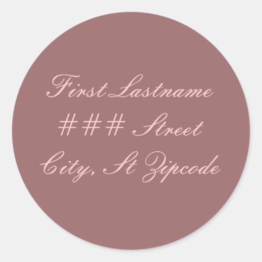 étiquette d'adresse de retour (Devant)