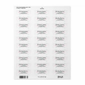 Étiquette d'adresse de retour (Feuille entière)
