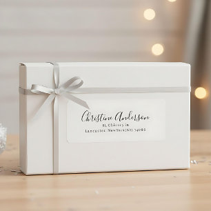 Étiquette d'adresse de retour