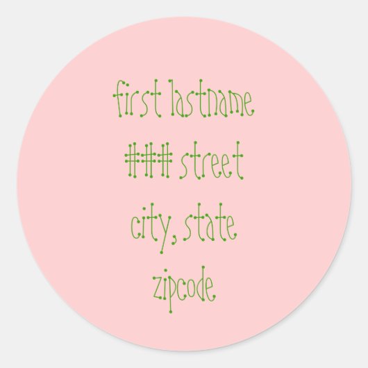 étiquette d'adresse de retour (Devant)